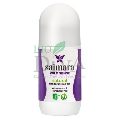 Deodorant roll-on natural cu rodie Wild Sense Saimara