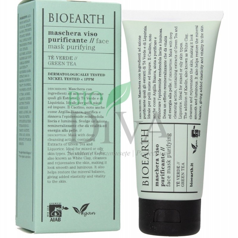 Mască pentru ten purificatoare cu ceai verde Bioerath