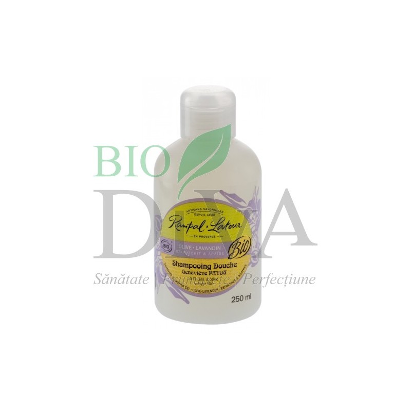 Gel de dus bio si sampon 2 in 1 cu masline si lavanda RAMPAL LATOUR