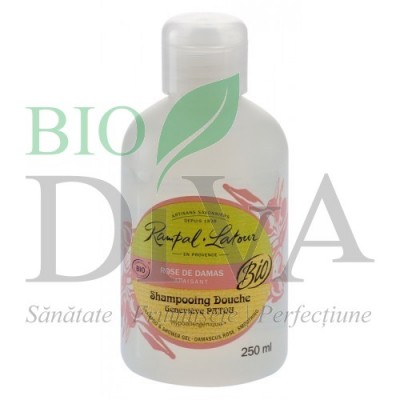 Gel de dus bio si sampon 2 in 1 cu trandafir de Damasc RAMPAL LATOUR