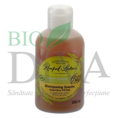 Gel de dus bio si sampon 2 in 1 cu argila si verbina RAMPAL LATOUR