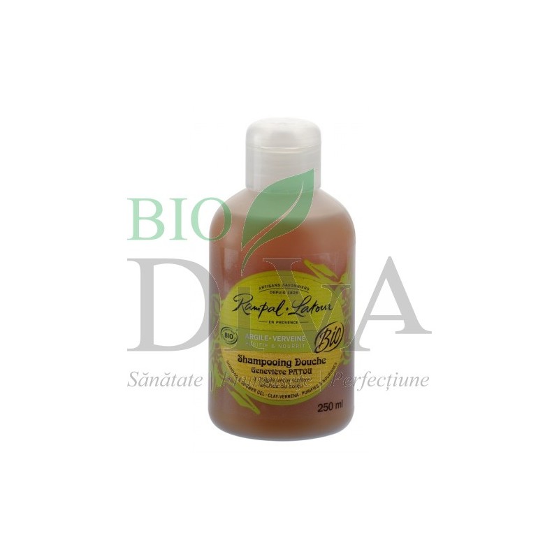 Gel de dus bio si sampon 2 in 1 cu argila si verbina RAMPAL LATOUR