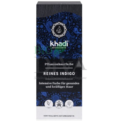 Henna vopsea de păr naturală negru - indigo KHADI