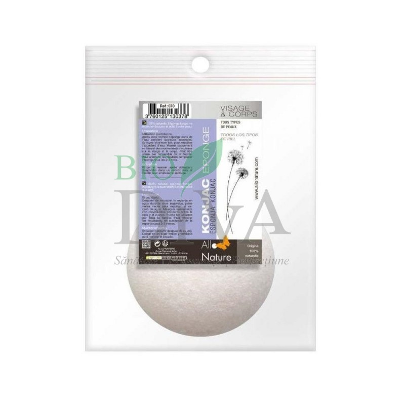 Burete Konjac alb pentru ten Allo'Nature