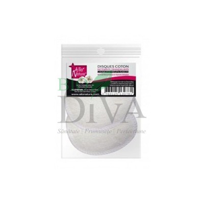 Dischete demachiante din bumbac organic reutilizabile Allo'Nature