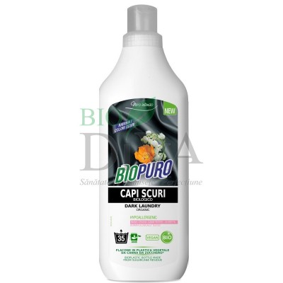 Detergent hipoalergenic pentru rufe negre și închise la culoare 1L BIOPURO
