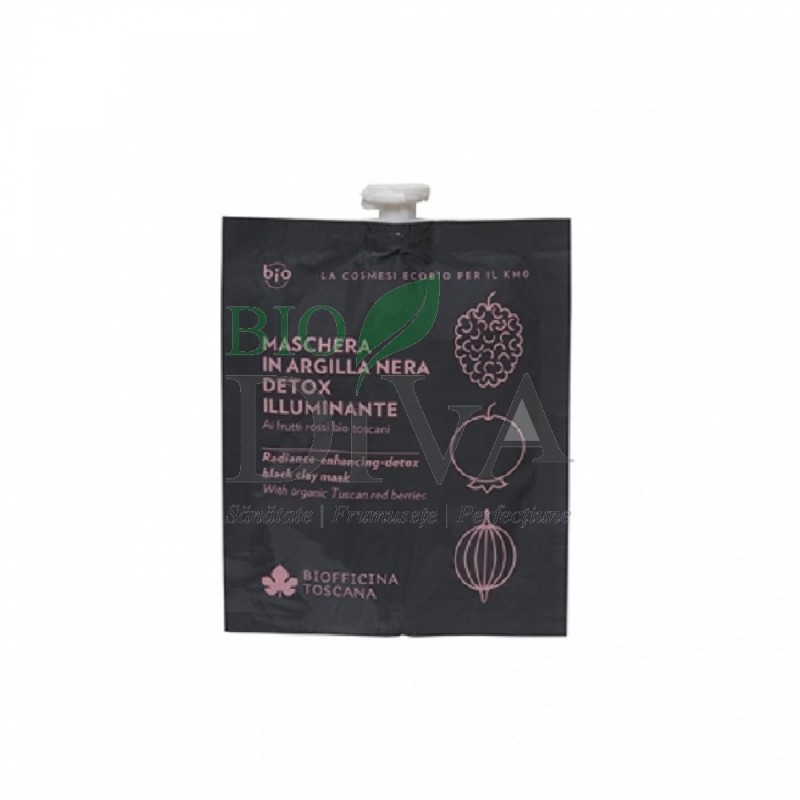 Mască de argilă neagră Detox Biofficina Toscana