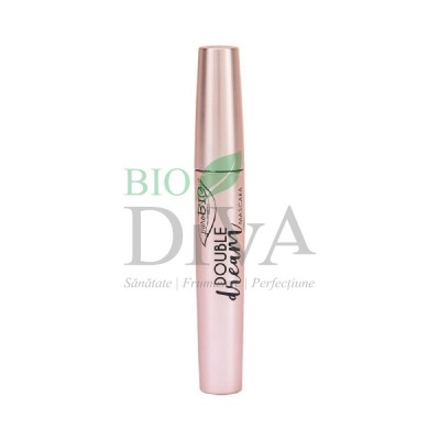 Rimel negru bio pentru extra volum Double Dream PuroBio Cosmetics