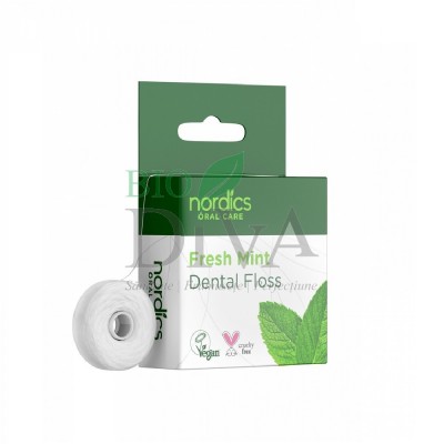 Ață dentară naturală cu aromă de mentă Nordics
