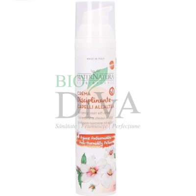 Cremă disciplinare păr anti-umiditate cu nalbă Maternatura