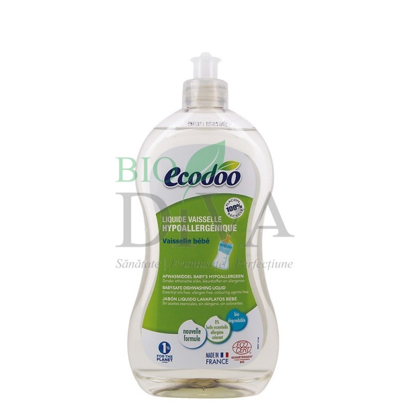 Detergent hipoalergenic biberoane și veselă bebeluși ECODOO