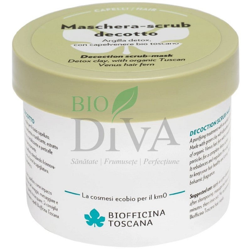 Mască pentru păr detox cu argilă verde Biofficina Toscana