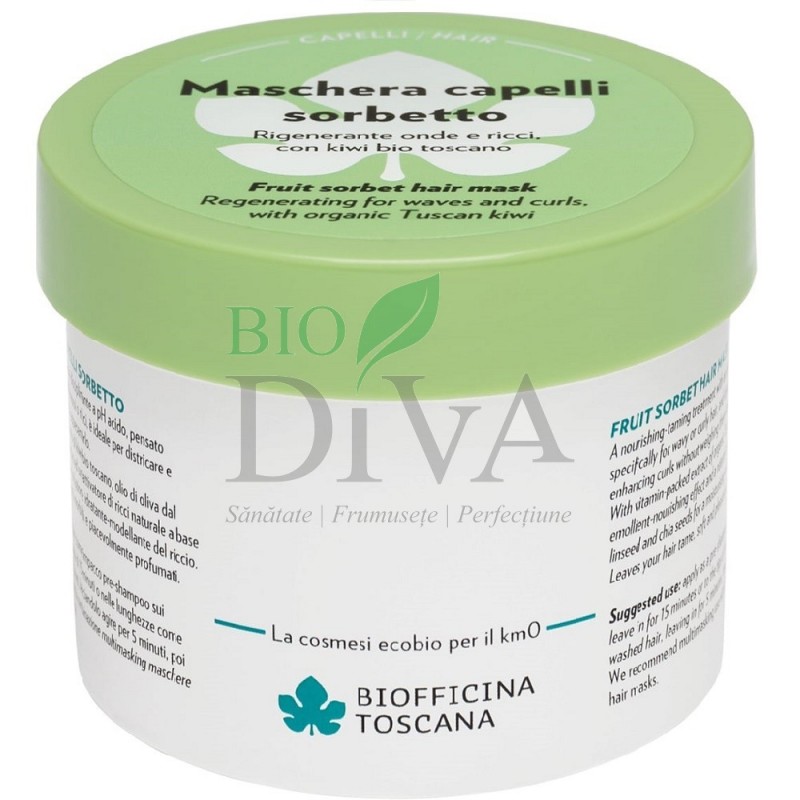 Mască pentru păr ondulat și creț cu kiwi Biofficina Toscana