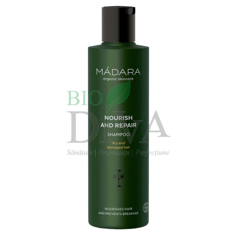 Șampon nutritiv și regenerant pentru păr uscat și deteriorat Madara
