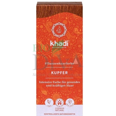 Henna vopsea de păr naturală cupru Khadi