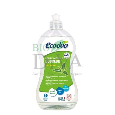 Detergent bio lichid pentru vase delicat cu aloe vera verbină 500 ml ECODOO