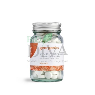 Tablete de pastă de dinți cu portocale pentru copii Orange 120 buc Georganics