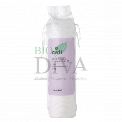 Dischete demachiante din bumbac organic Avril