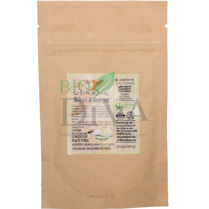 Argilă Indiană Multani di Sardenia 50g Le Erbe Di Janas