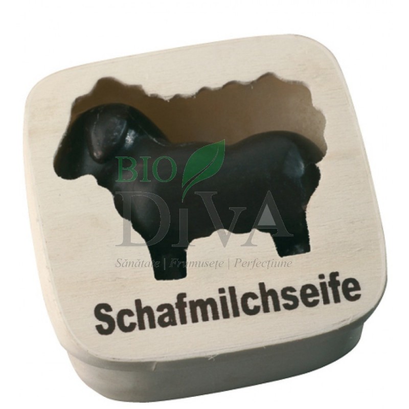 Săpun cremos cu lapte de oaie - oiță neagră în cutie cadou 85g Saling Naturprodukte