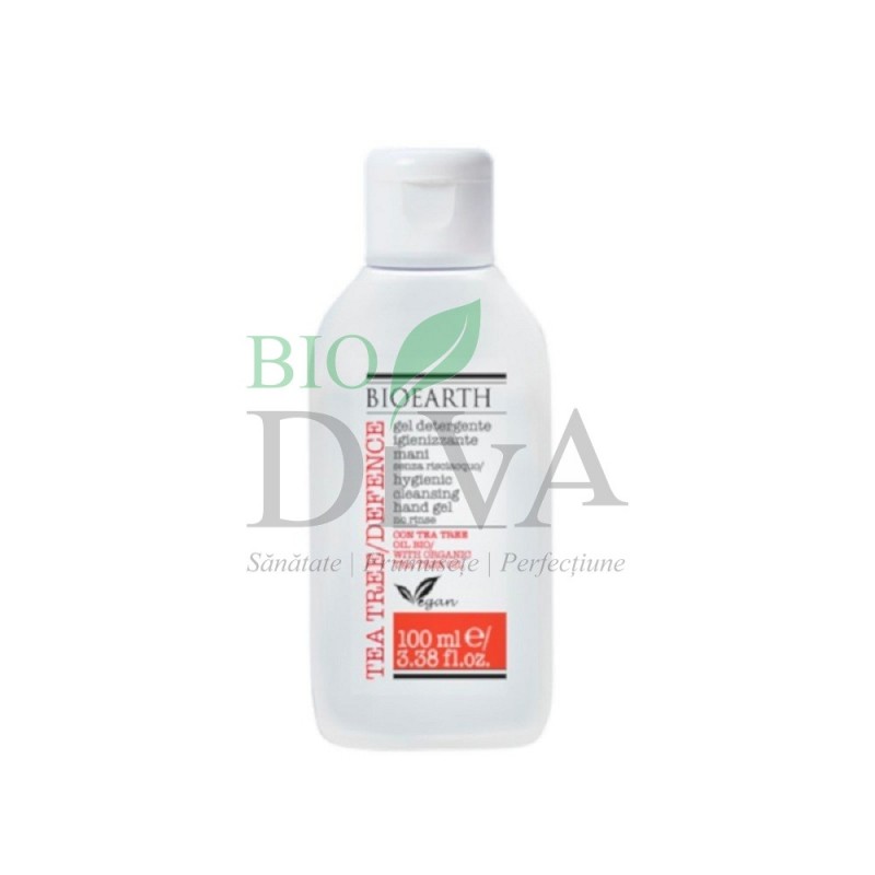 Gel igienizant cu tea tree 100ml Bioearth