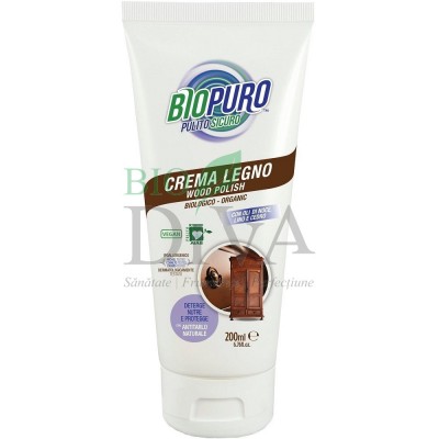 Cremă polish bio hipoalergenic pentru curățarea, lustruirea și întreținerea lemnului BIOPURO