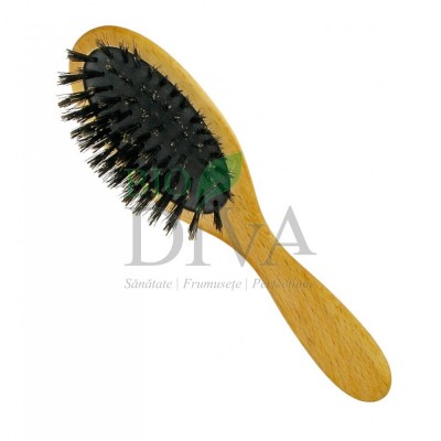 Perie mică din lemn de fag cu păr de mistreț Forster's Natural Products