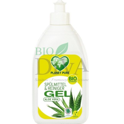 Detergent gel bio de vase bio cu aloe vera Planet Pure
