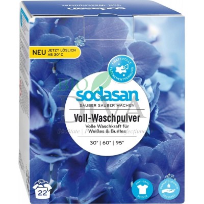 Detergent praf bio pentru spălări grele rufe albe și colorate 1010g SODASAN