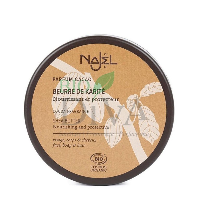 Unt de shea bio cu aromă de cacao 100g Najel