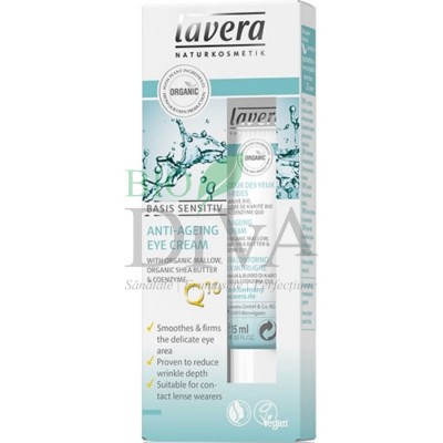 Cremă antirid pentru contur ochi cu coenzima Q10 Basis Sensitiv Lavera