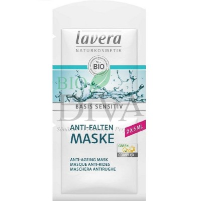 Mască antirid pentru toate tipurile de ten cu coenzima Q10 Basis Sensitiv 10ml Lavera