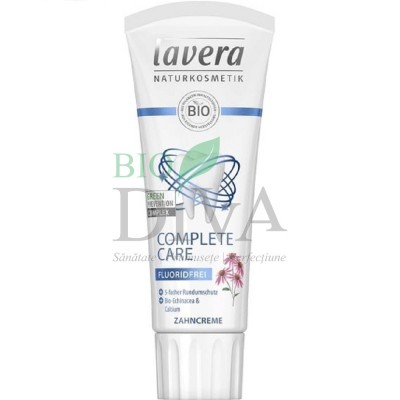 Pastă de dinți bio fără fluor cu echinacea și calciu Complete Care Lavera