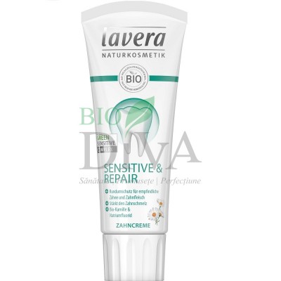 Pastă de dinți bio Sensitiv and Repair 75ml Lavera
