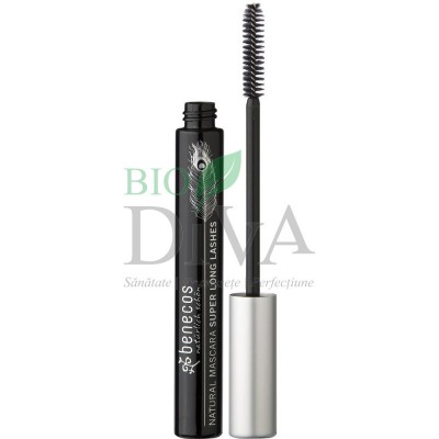 Rimel negru bio pentru alungire Super Long Lashes Benecos