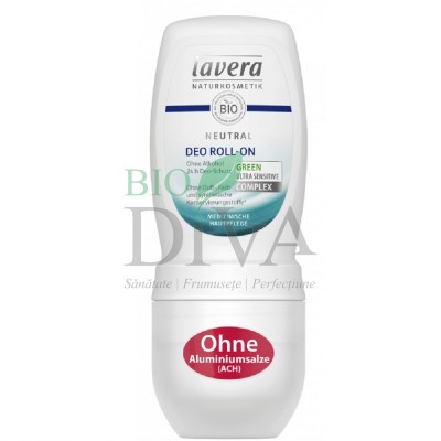 Deodorant roll-on fără alcool pentru piele foarte sensibilă, iritată 50 ml Neutral Lavera