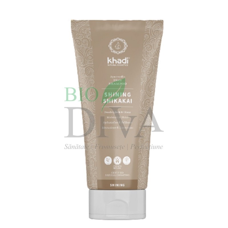 Șampon pentru hidratare și strălucire cu shikakai 200 ml Khadi
