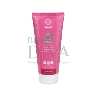 Șampon reparator cu trandafir de Damasc KHADI