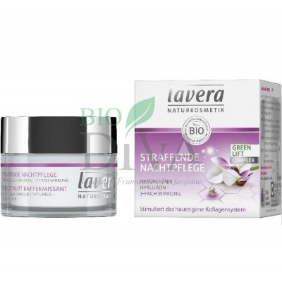 Cremă de noapte pentru fermitate cu fitocolagen, acid hialuronic și ulei de karanja 50 ml Lavera