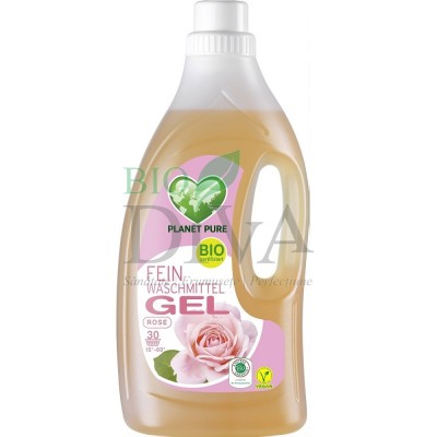 Detergent de rufe bio pentru lână și mătase cu trandafir sălbatic Planet Pure