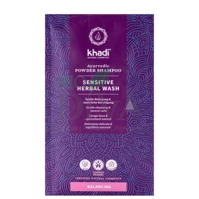 Șampon pudră cu Amla, Reetha și Shikakai 50 g Khadi