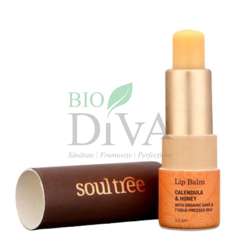 Balsam de buze ayurvedic cu gălbenele 3,5 g Soultree