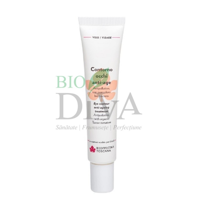 Cremă de ochi antipoluare cu extract de roșie 15 ml Biofficina Toscana