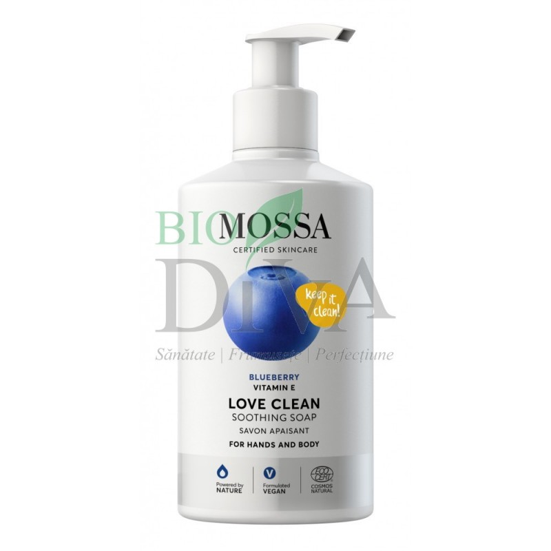 Săpun lichid pentru mâini și corp Love Clean 300 ml Mossa