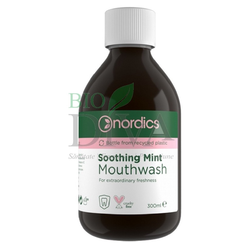 Apă de gură cu mentă 300 ml Nordics
