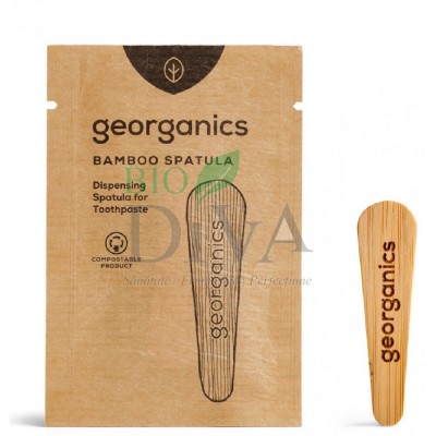 Spatulă din lemn pentru pasta de dinți la borcănaș Georganics