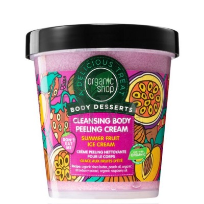 Peeling delicios pentru corp Summer Fruit Ice Cream Organic Shop