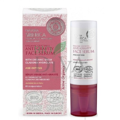 Serum lifting și întinerire anti-gravity cu hidrolat de snow cladonia 15 ml Natura Siberica