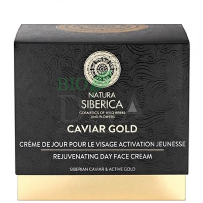 Cremă de zi pentru reîntinerire cu aur coloidal și caviar Caviar Gold Natura Siberica