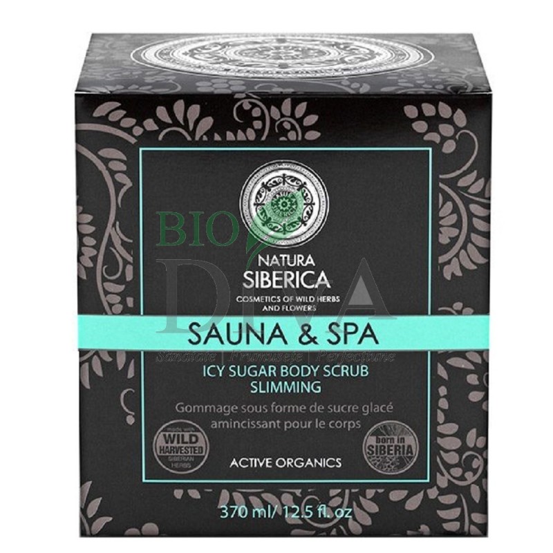 Exfoliant de corp pentru slăbire și fermitate Icy Sugar saună și spa Natura Siberica